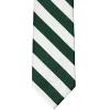 Hunter Green and White Striped Tie sold by TieMart