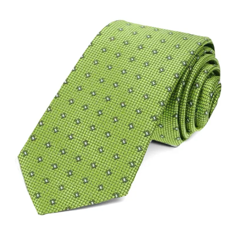 Wasabi Hoffner Dotted Slim Necktie sold by TieMart