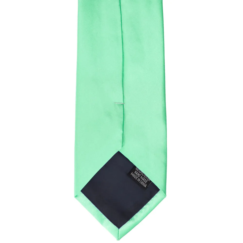 Bright Mint Premium Solid Color Necktie sold by TieMart product image thumbnail 5