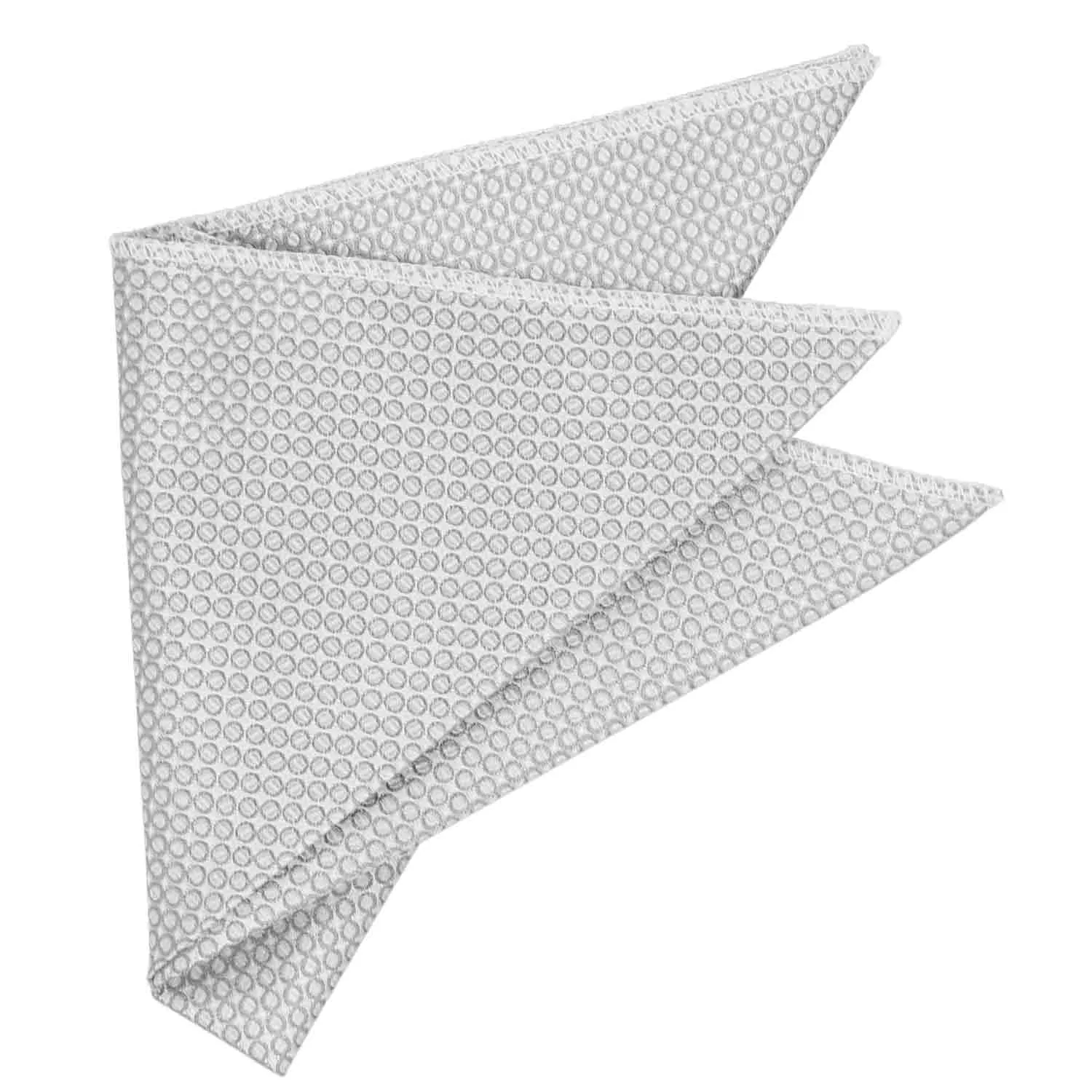 Soft Gray Henry Grain Pattern Pocket Square sold by TieMart product image thumbnail 3