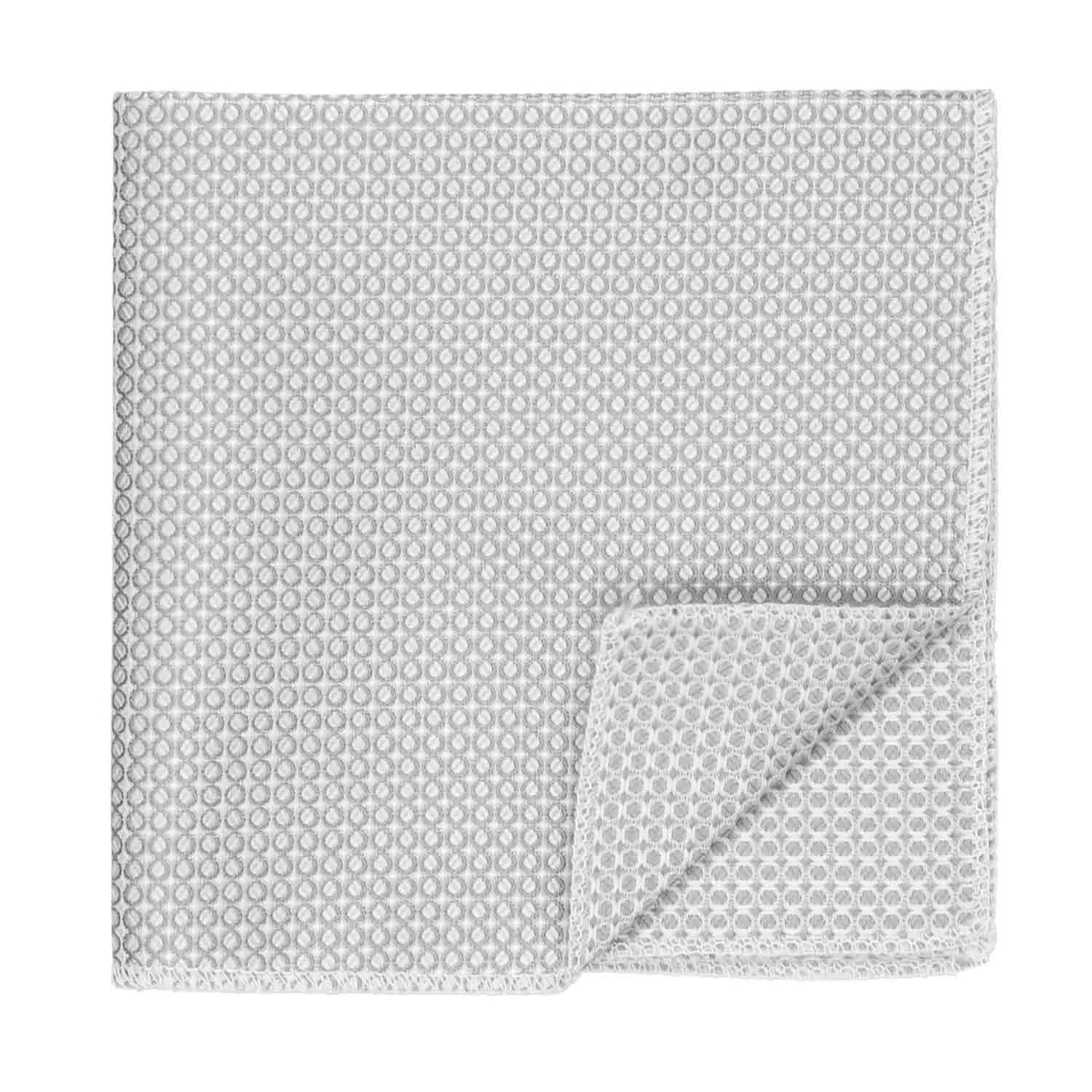 Soft Gray Henry Grain Pattern Pocket Square sold by TieMart product image thumbnail 2