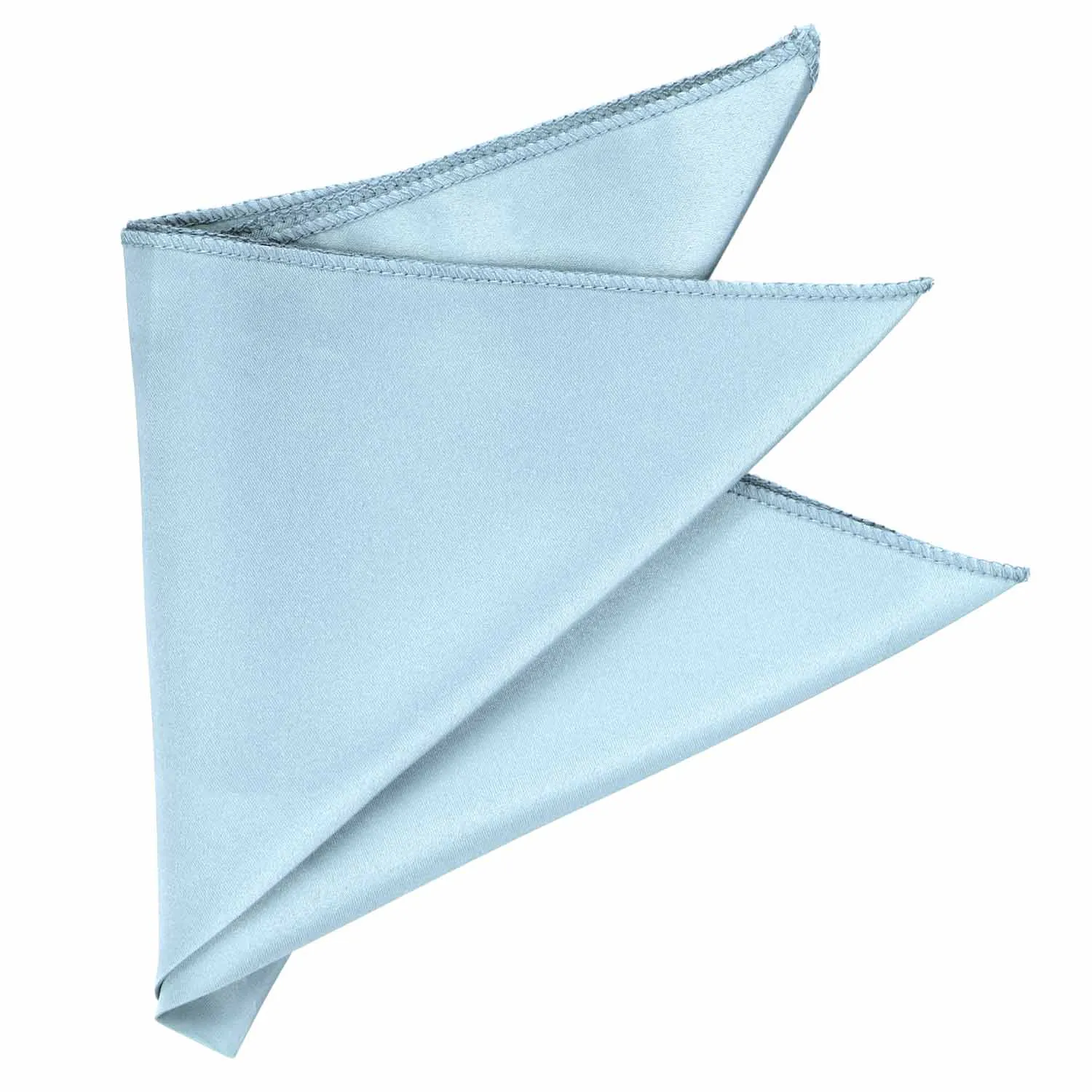Capri Blue Solid Color Pocket Square sold by TieMart product image thumbnail 3