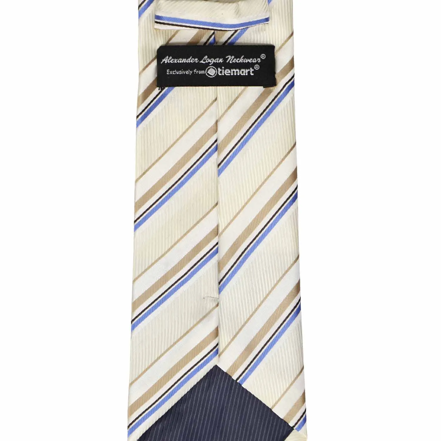 Pearl Hartwick Striped Necktie sold by TieMart product image thumbnail 4