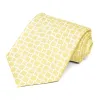 Saffron Yellow Moroccan Trellis Cotton/Silk Extra Long Necktie sold by TieMart