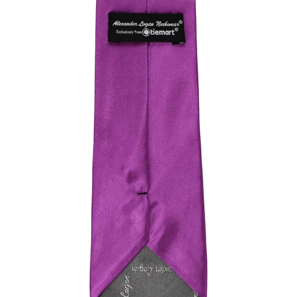 Dark Orchid Solid Color Necktie sold by TieMart product image thumbnail 3