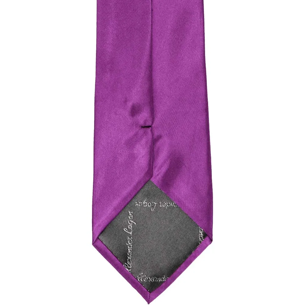 Dark Orchid Solid Color Necktie sold by TieMart product image thumbnail 4