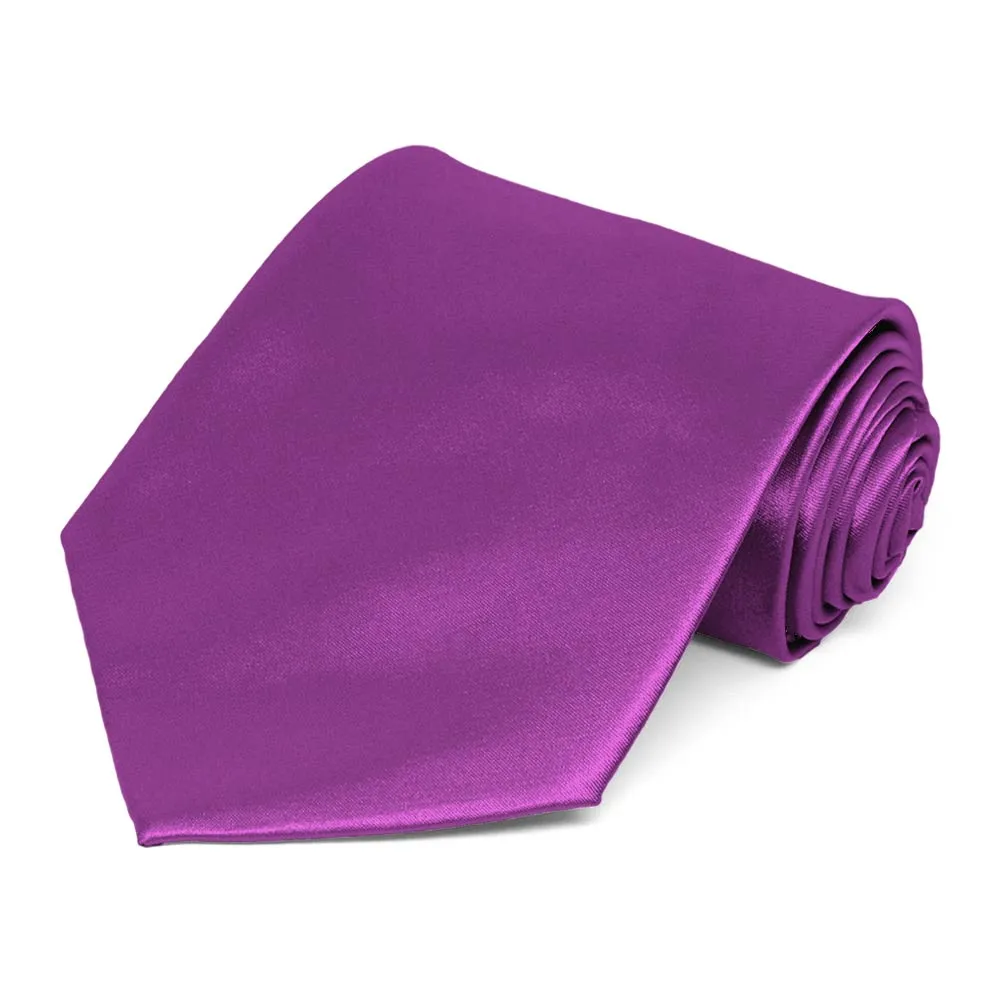 Dark Orchid Solid Color Necktie sold by TieMart