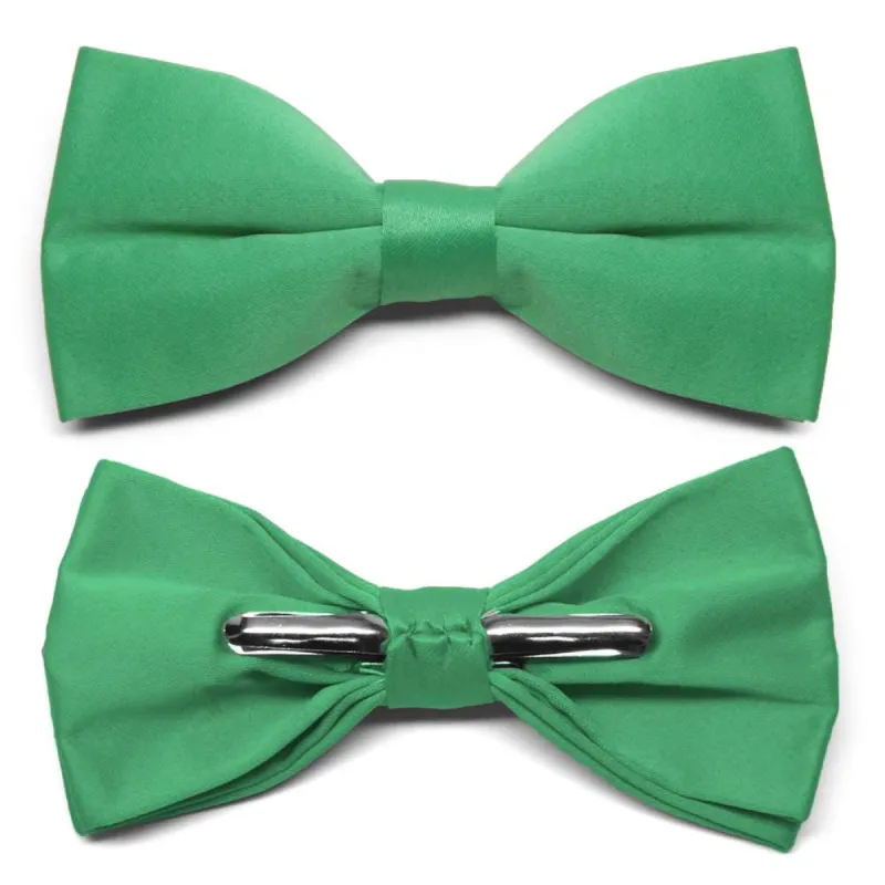 Emerald Green Clip-On Bow Tie sold by TieMart
