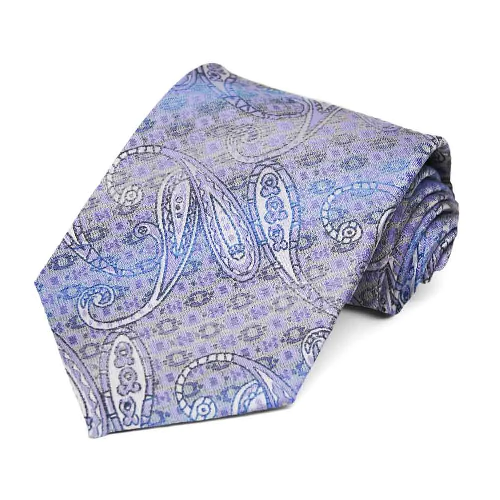 Light Purple Bonnie Paisley Necktie sold by TieMart
