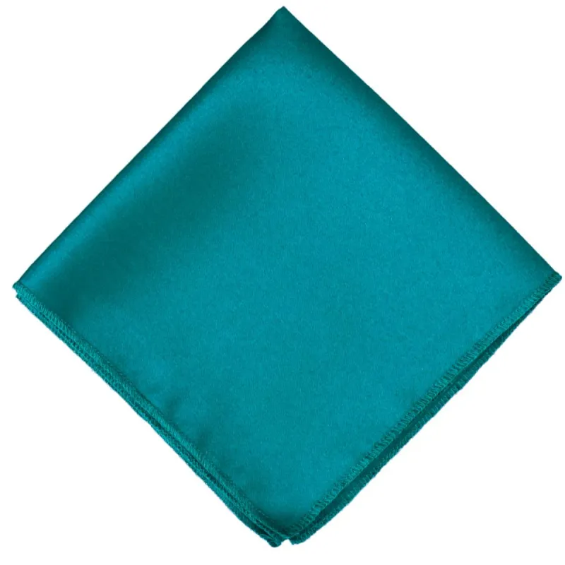 Radiant Teal Pocket Square sold by TieMart