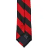 Red and Black Striped Slim Tie, 2.5" Width sold by TieMart