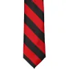 Red and Black Striped Slim Tie, 2.5" Width sold by TieMart