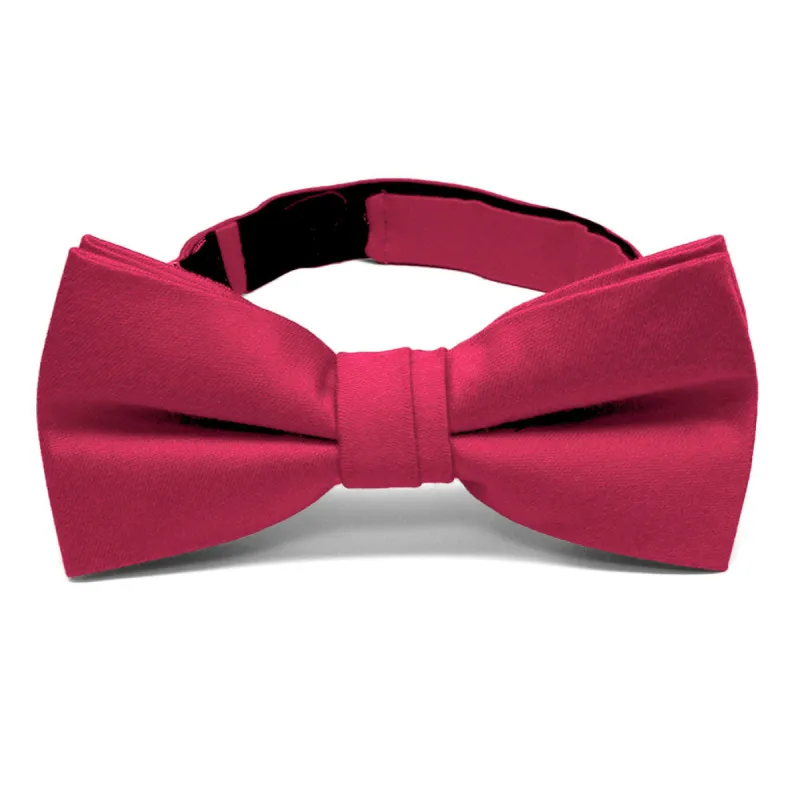 Red Cotton/Silk Bow Tie sold by TieMart