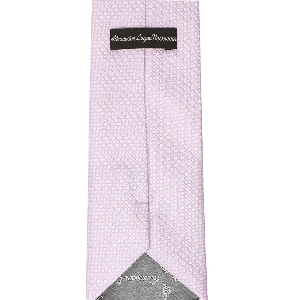 Pale Lavender Henry Grain Pattern Necktie sold by TieMart product image thumbnail 3
