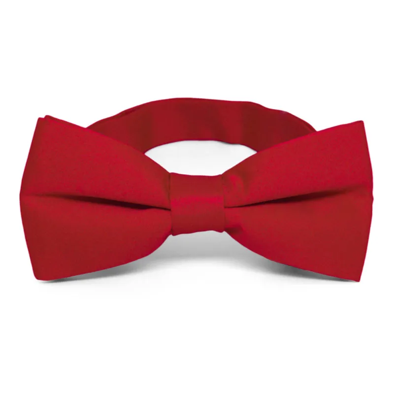 Festive Red Band Collar Bow Tie sold by TieMart