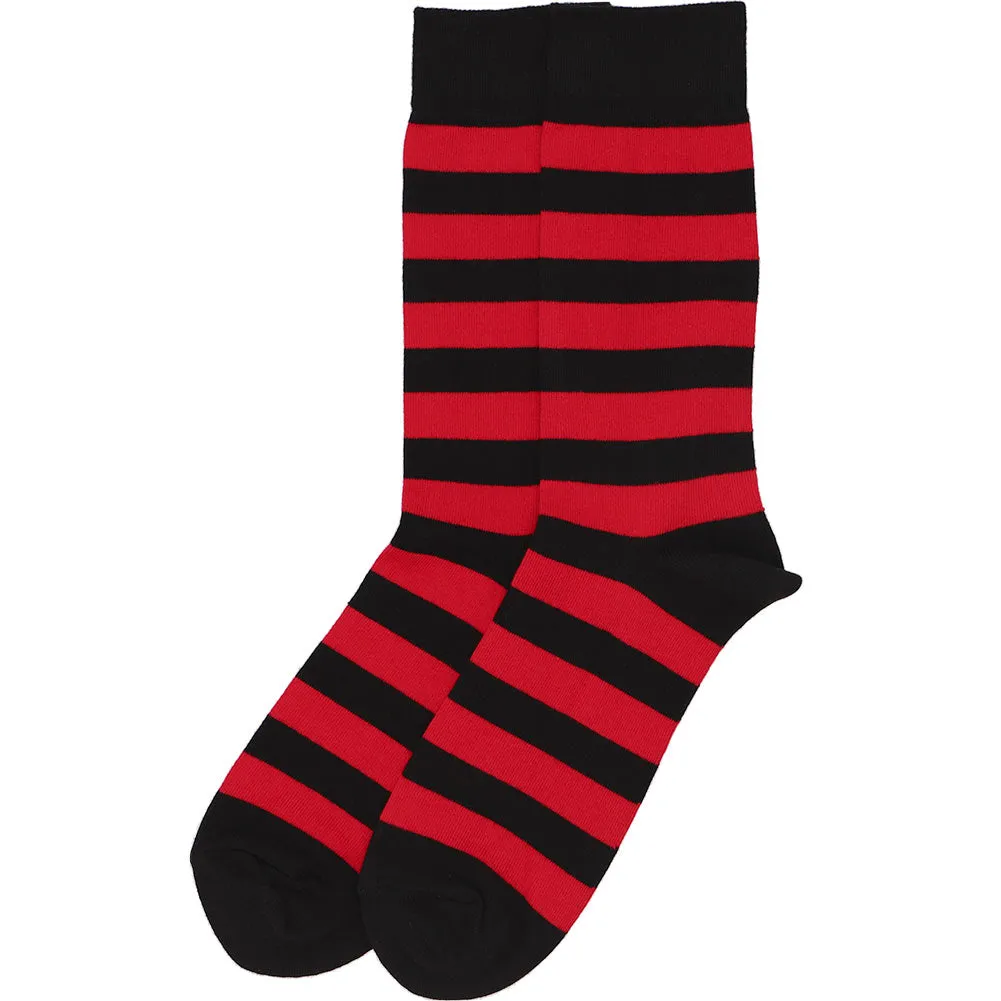 Men's Red and Black Striped Socks sold by TieMart product image thumbnail 3