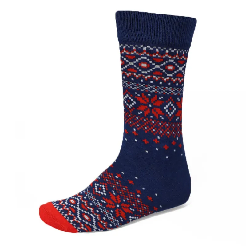 Men's Poinsettia Sweater Socks sold by TieMart
