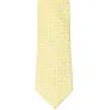 Saffron Yellow Moroccan Trellis Cotton/Silk Narrow Necktie, 3" Width sold by TieMart
