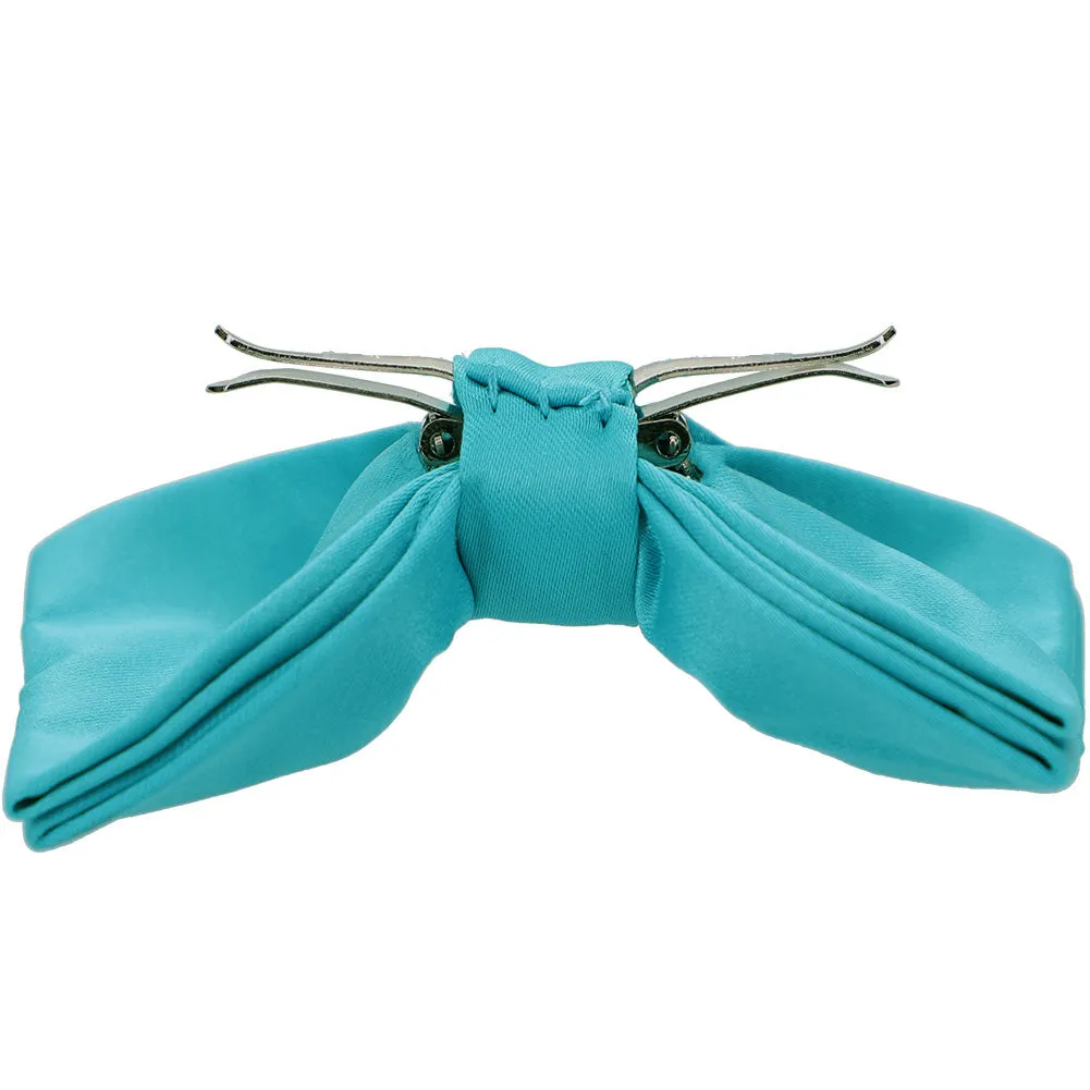 Turquoise Clip-On Bow Tie sold by TieMart product image thumbnail 2
