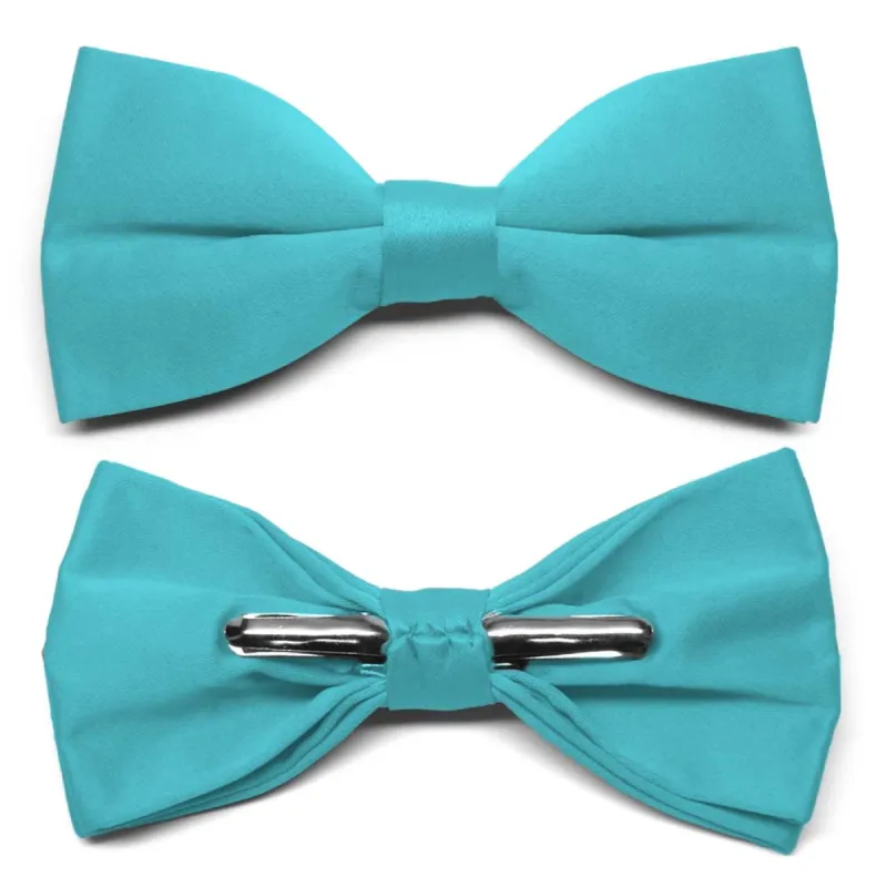 Turquoise Clip-On Bow Tie sold by TieMart