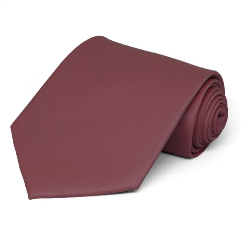 Merlot Extra Long Solid Color Necktie sold by TieMart