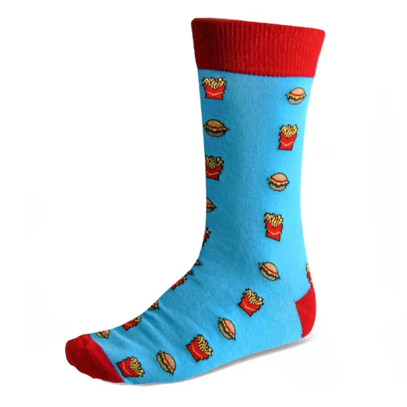 Men's Burger and Fries Socks sold by TieMart