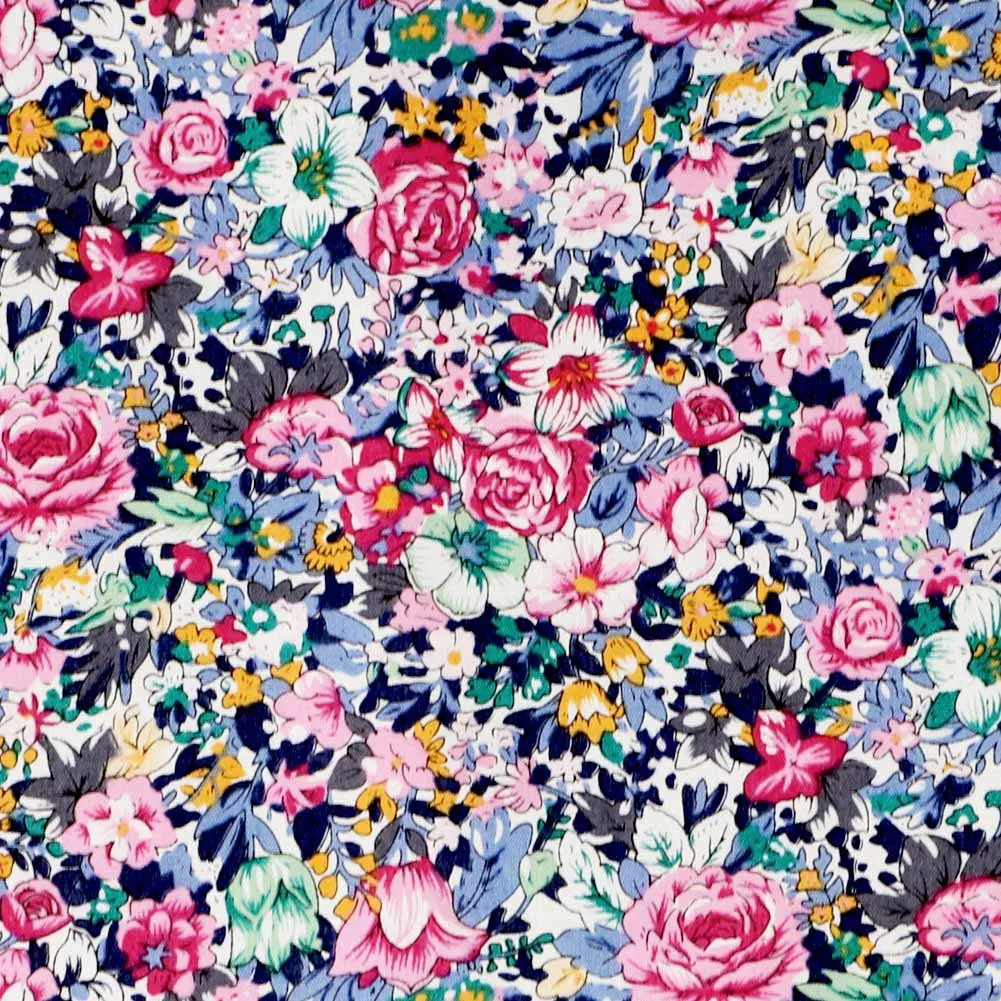 Dusty Blue and Pink Brentwood Floral Bow Tie sold by TieMart product image thumbnail 4