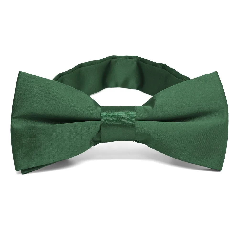 Forest Green Band Collar Bow Tie sold by TieMart