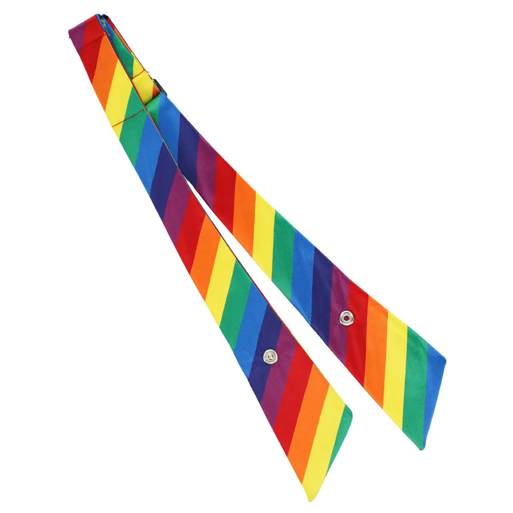 Rainbow Striped Crossover Tie sold by TieMart product image thumbnail 3