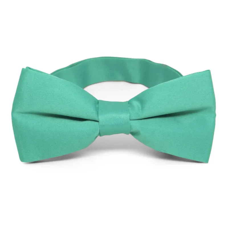 Aquamarine Band Collar Bow Tie sold by TieMart