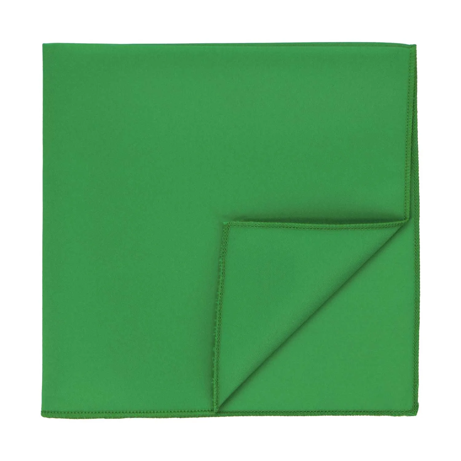 Irish Green Solid Color Pocket Squares sold by TieMart product image thumbnail 2