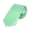 Seafoam Slim Solid Color Necktie, 2.5" Width sold by TieMart