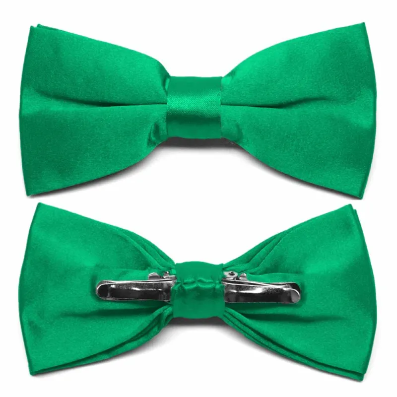Green Clip-On Bow Tie sold by TieMart