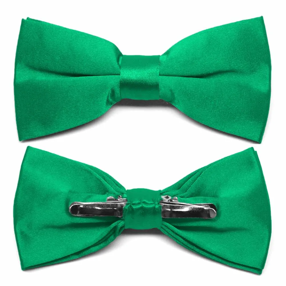 Green Clip-On Bow Tie sold by TieMart