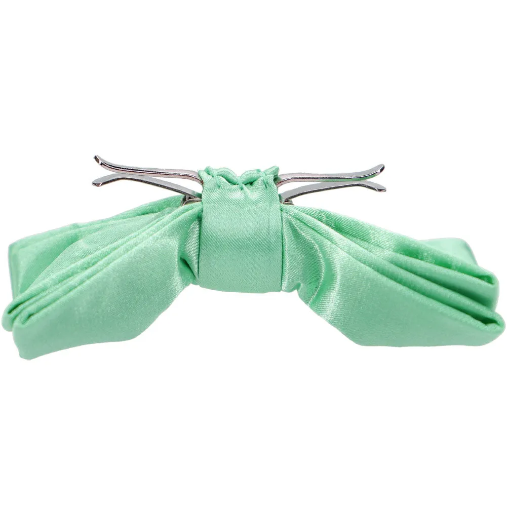 Seafoam Clip-On Bow Tie sold by TieMart product image thumbnail 2