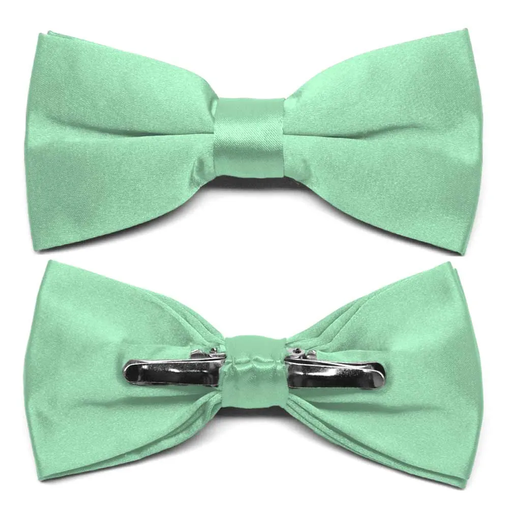 Seafoam Clip-On Bow Tie sold by TieMart