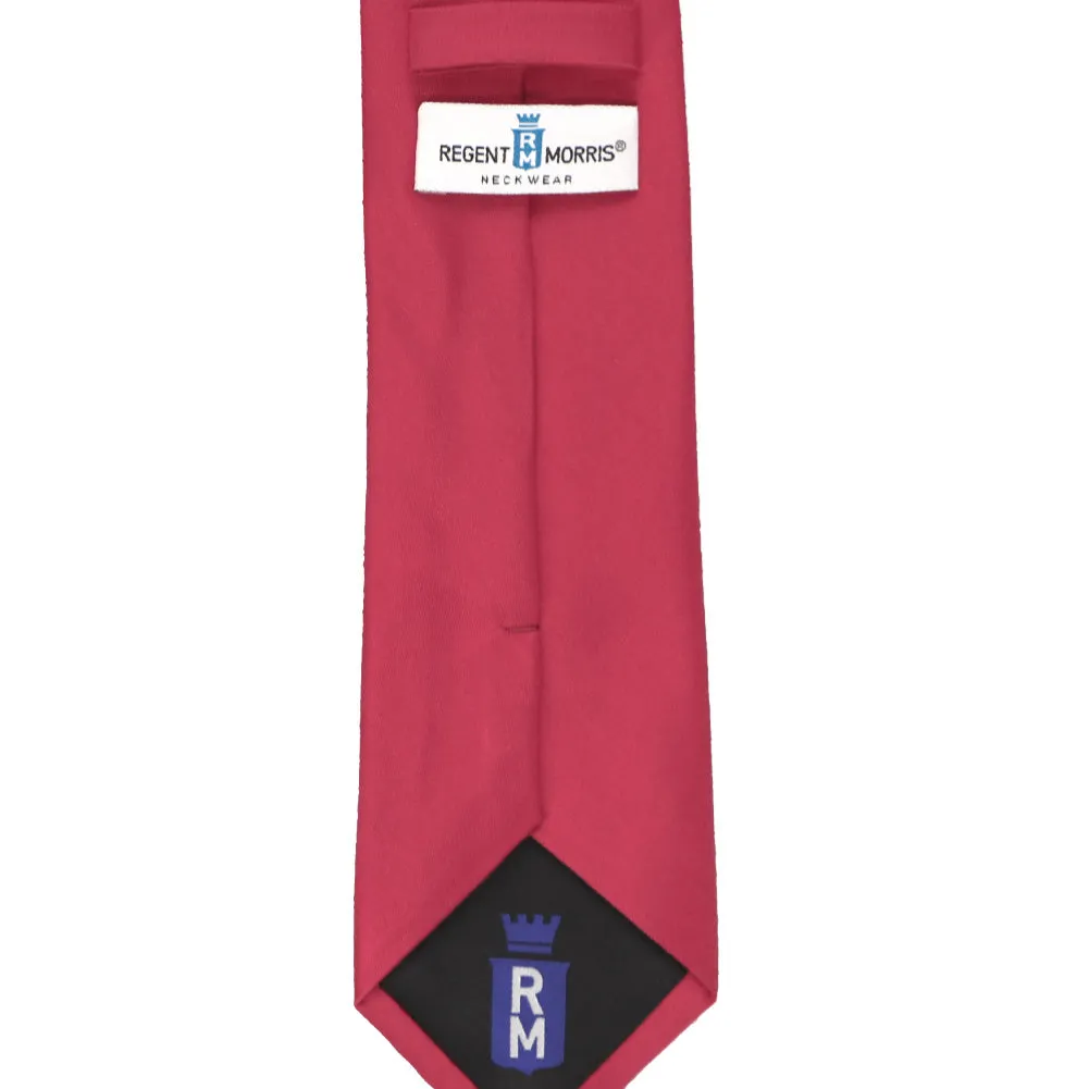 Red Cotton/Silk Narrow Necktie, 3" Width sold by TieMart product image thumbnail 3