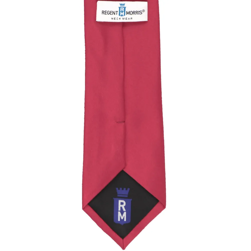 Red Cotton/Silk Narrow Necktie, 3" Width sold by TieMart product image thumbnail 4