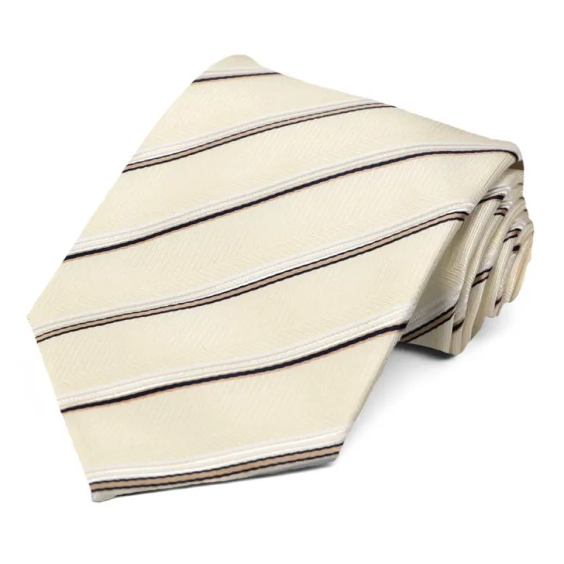 Pearl Hayward Striped Necktie sold by TieMart