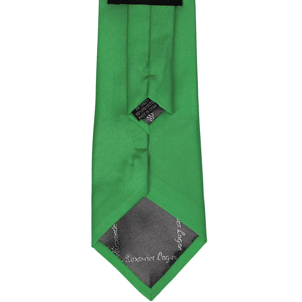 Irish Green Solid Color Clip-On Tie sold by TieMart product image thumbnail 5