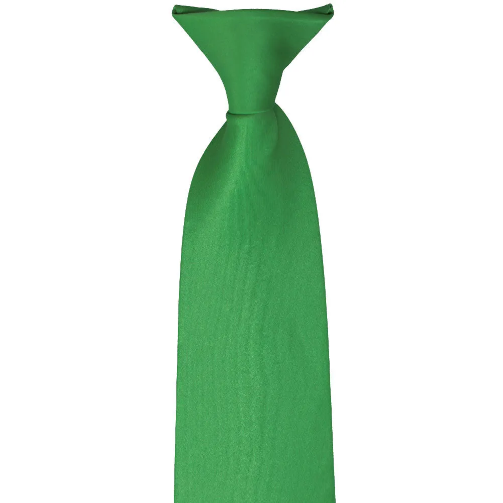 Irish Green Solid Color Clip-On Tie sold by TieMart product image thumbnail 2