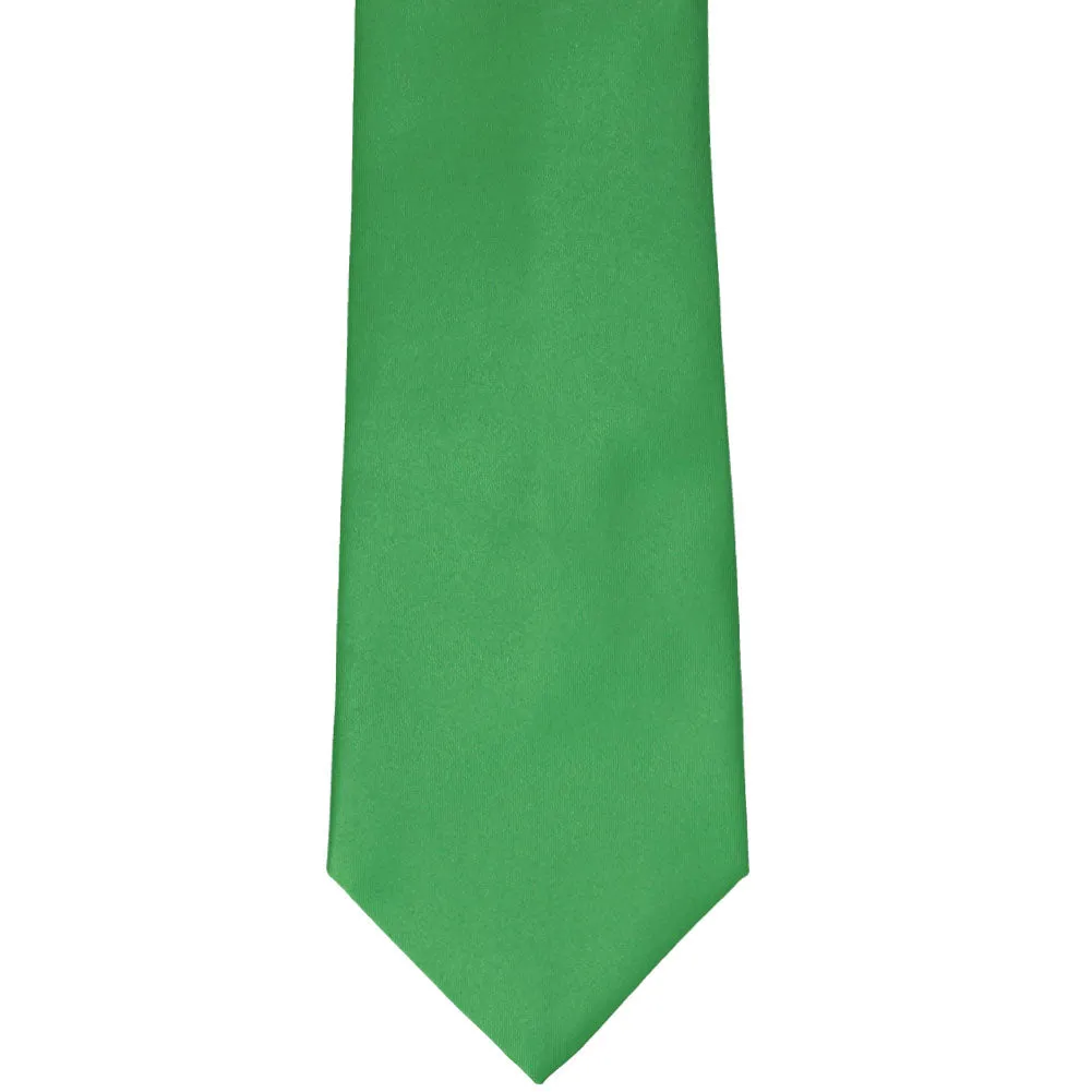 Irish Green Solid Color Clip-On Tie sold by TieMart product image thumbnail 3