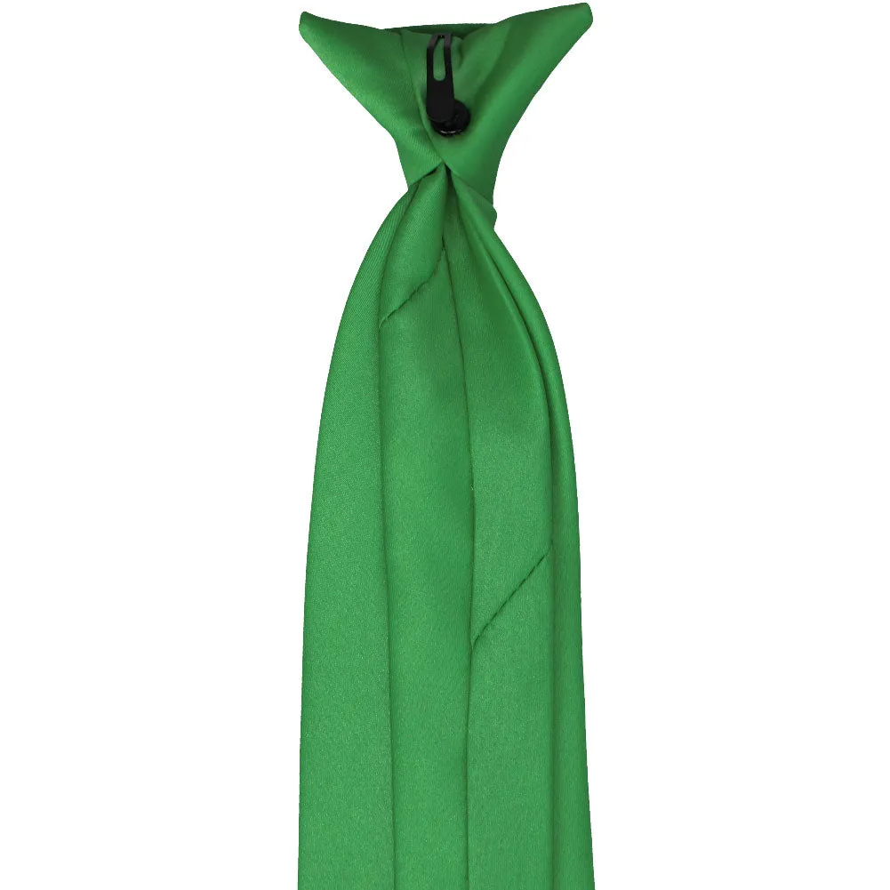Irish Green Solid Color Clip-On Tie sold by TieMart product image thumbnail 4