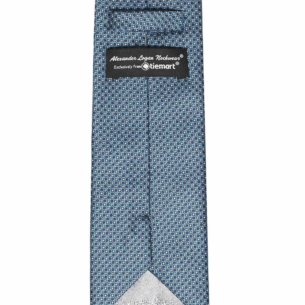 Dark Blue Henry Grain Pattern Necktie sold by TieMart product image thumbnail 3