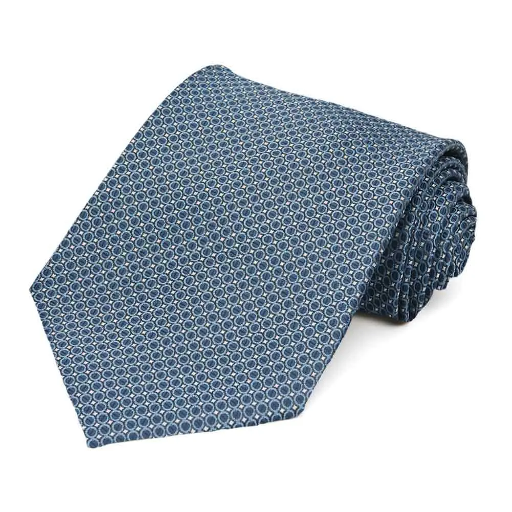 Dark Blue Henry Grain Pattern Necktie sold by TieMart