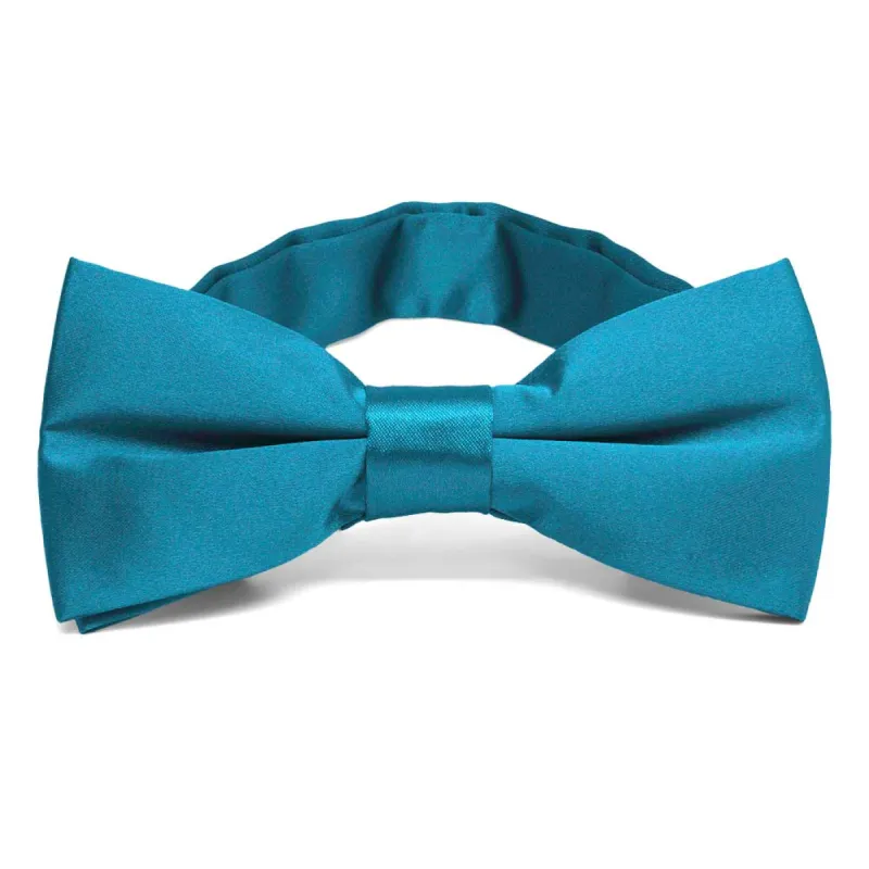 Caribbean Blue Band Collar Bow Tie sold by TieMart