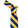 Royal Blue and Golden Yellow Striped Tie sold by TieMart