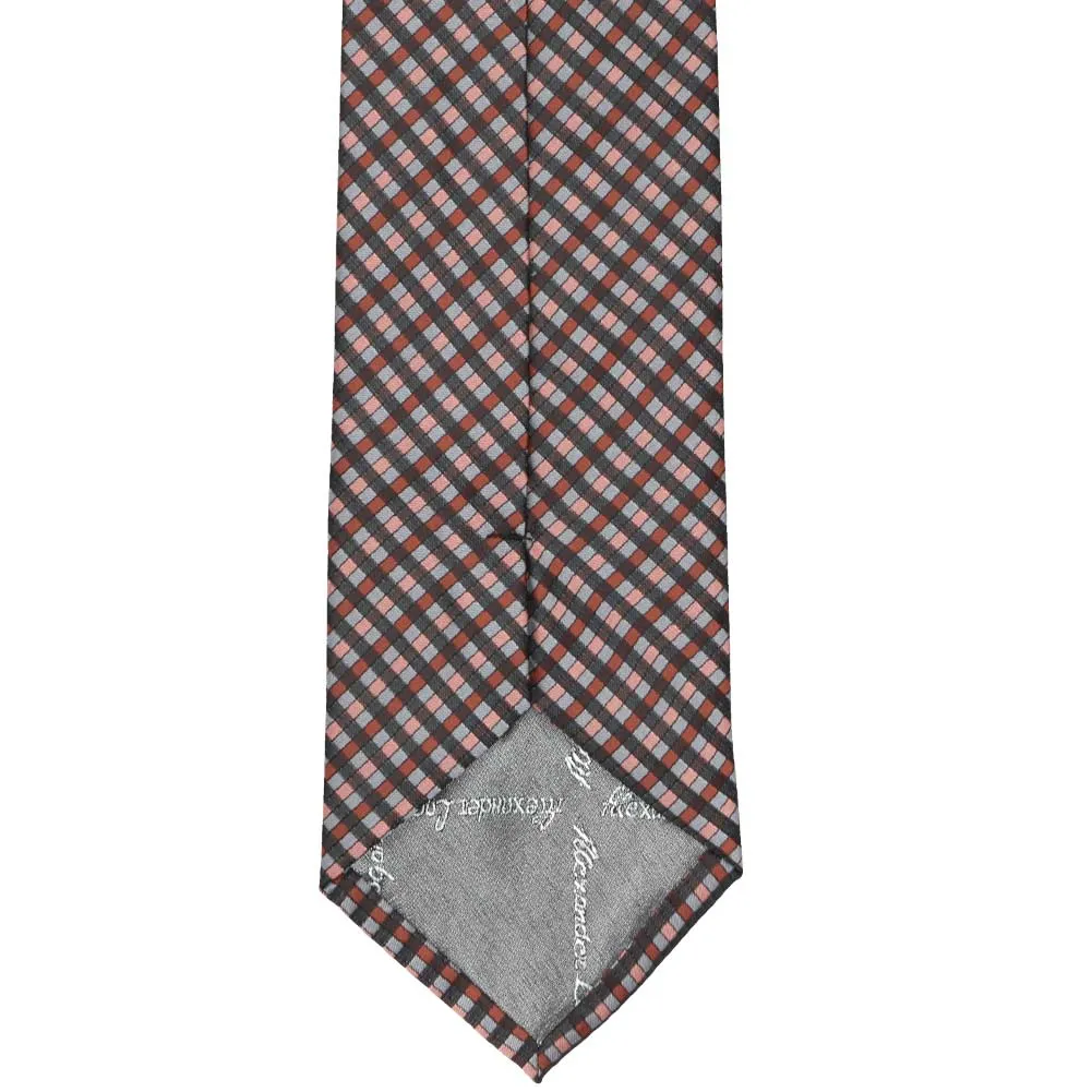 Terracotta George Plaid Necktie sold by TieMart product image thumbnail 5