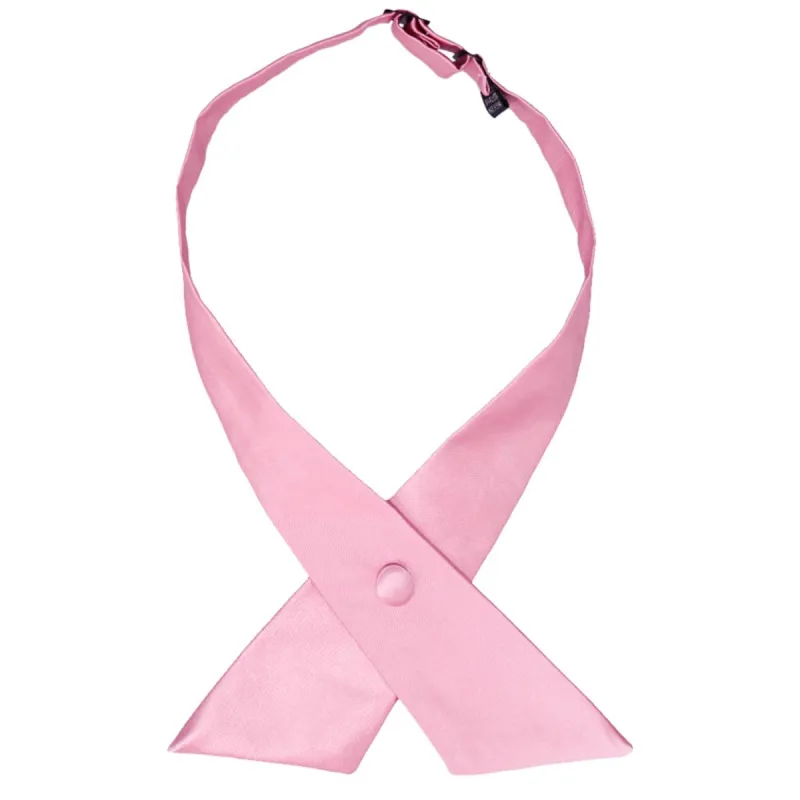 Pink Satin Crossover Tie sold by TieMart