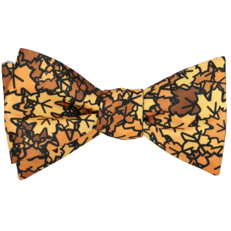 Fall Leaves Self-Tie Bow Tie sold by TieMart
